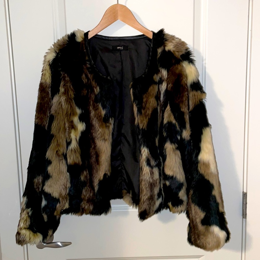 Multi color faux fur size M